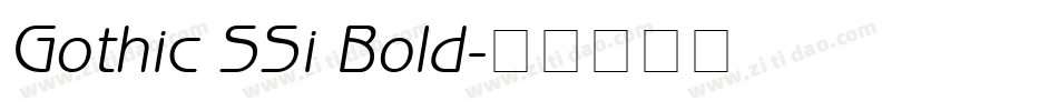 Gothic SSi Bold字体转换